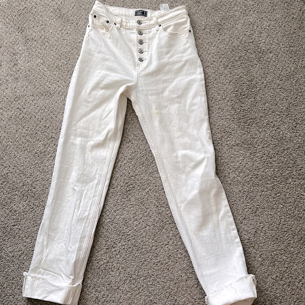 Abercrombie wider leg high waisted jeans